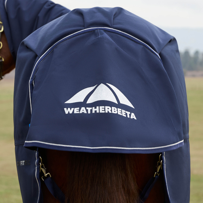 WeatherBeeta ComfiTec Ultra Detach-A-Neck 360g Turnout Rug - Navy-11