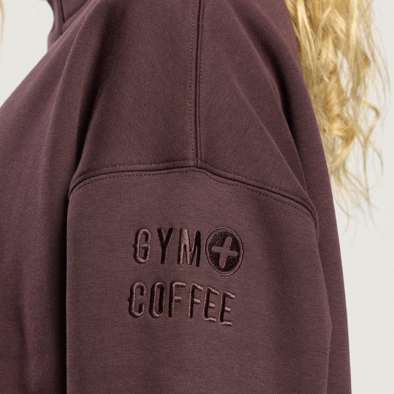 Gym + Coffee Women's Snap Collar Sierra Sweatshirt - Mocha Bean-8