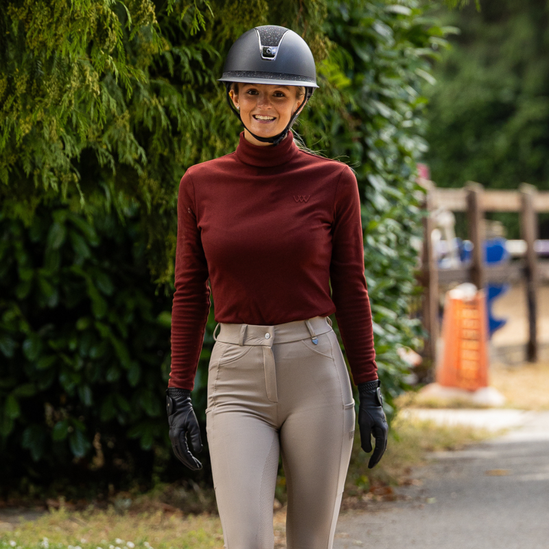 Woof Wear Ladies Roll Neck Shirt - Plum