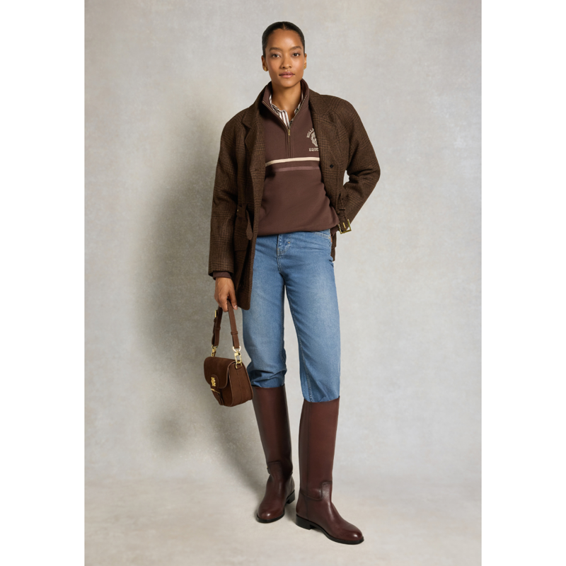 Holland Cooper Roan Quarter Zip - Walnut-6