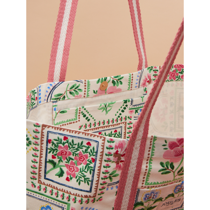Joules Promenade Beach Bag - Mosaic Floral-3