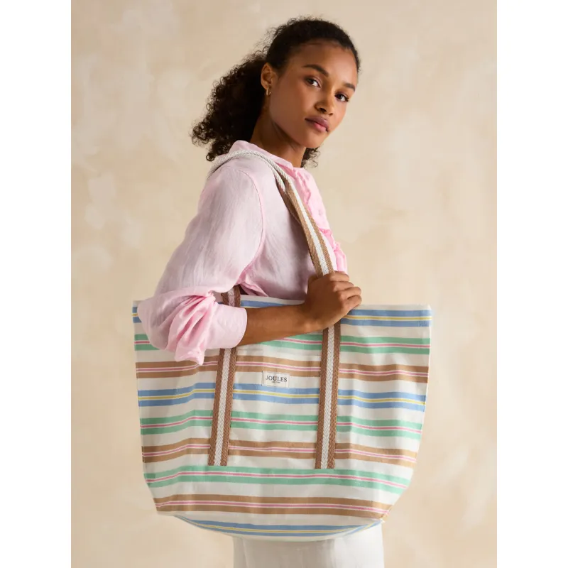 Joules Promenade Beach Bag - Multi Stripe