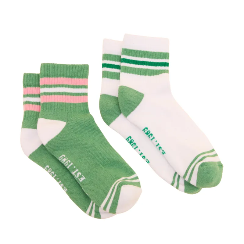 Joules Ladies Volley Tennis Socks 2 Pack - Green