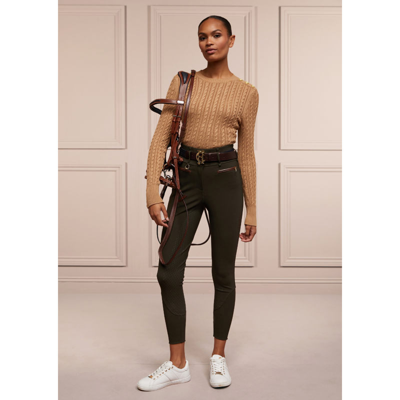 Holland Cooper Thermal Heritage Breeches - Dark Olive-3