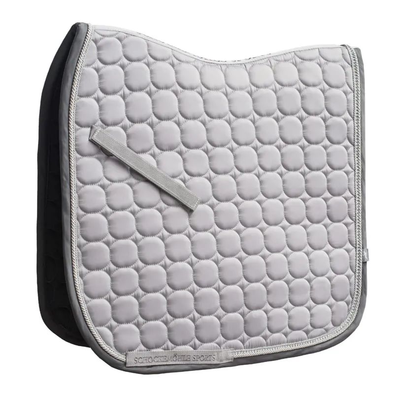 Schockemohle Sanya Dressage Style Logo Saddlepad - Platinum - Full