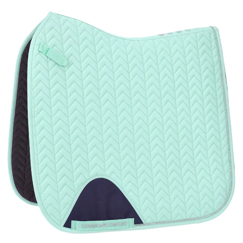 Schockemohle Power Pad Ceramica D Style Dressage Saddlepad - Aqua Sea - Full