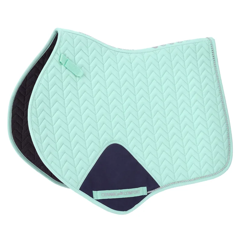Schockemohle Power Pad Ceramica S Style Jump Saddlepad - Aqua Sea - Full