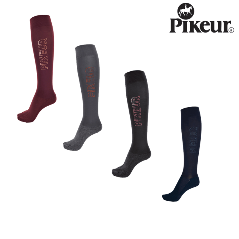 Pikeur Sequin Knee Socks - Bordeaux-1