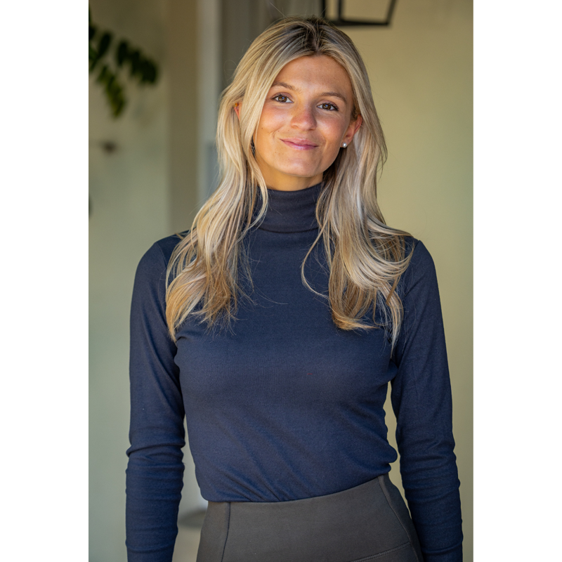 Woof Wear Ladies Roll Neck Shirt - Navy-1