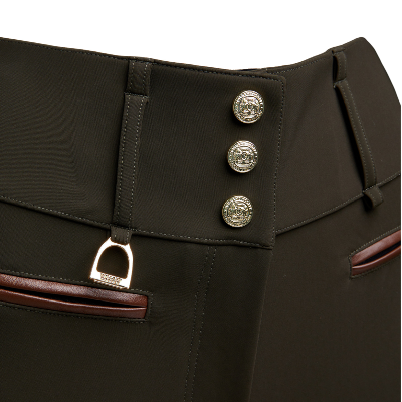 Holland Cooper Thermal Heritage Breeches - Dark Olive-6