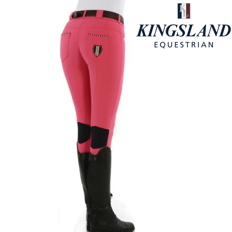 Kingsland Kelly Ladies Slim Fit Breeches - Pink Fandango
