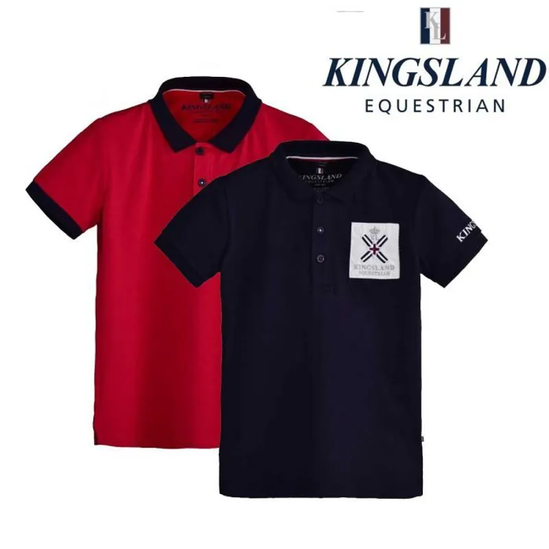 Kingsland Sapelo Junior Cotton Polo Shirt  181-PT-331- Red-1