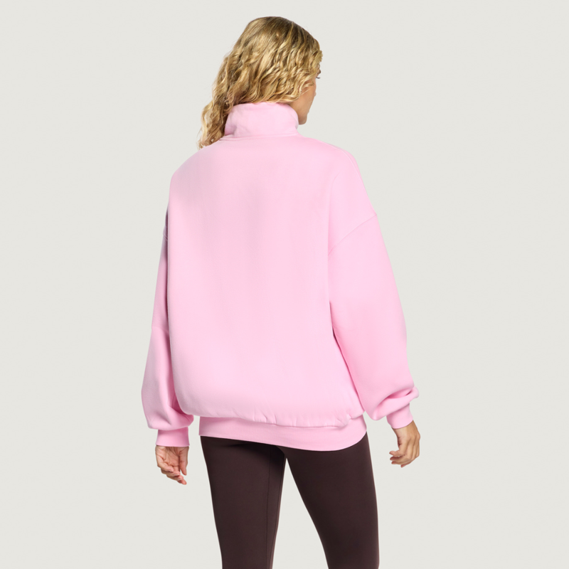 Gym + Coffee Women's Snap Collar Sierra Sweatshirt - Pink Blossom-6