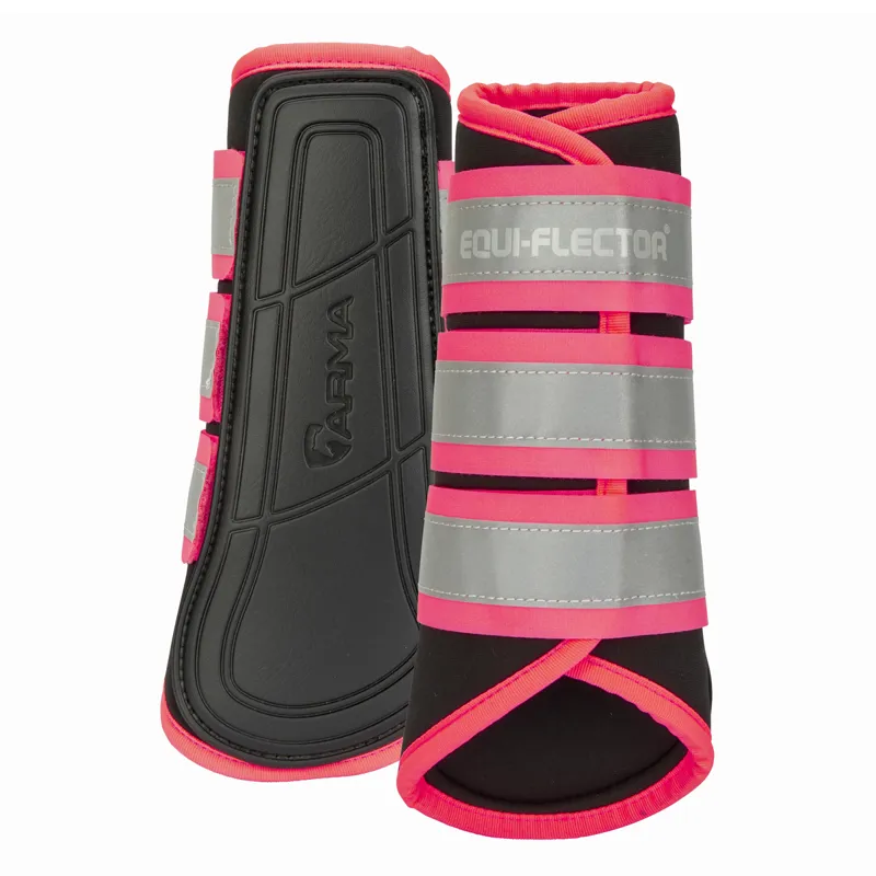 Shires ARMA EQUI-FLECTOR Brushing Boots - Pink