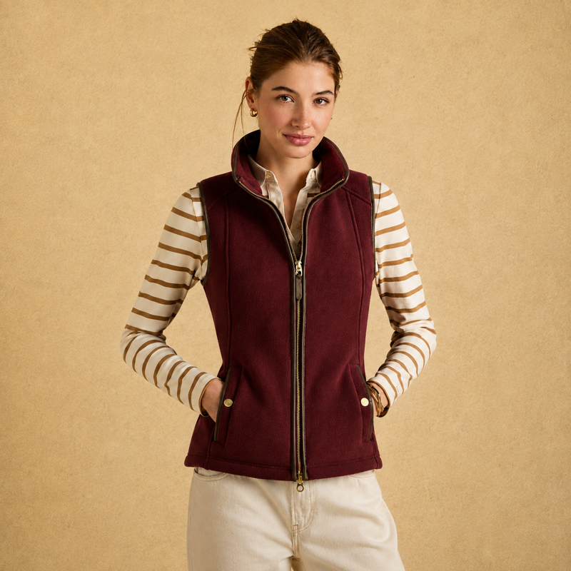 Joules Ladies Heritage Gilet - Red