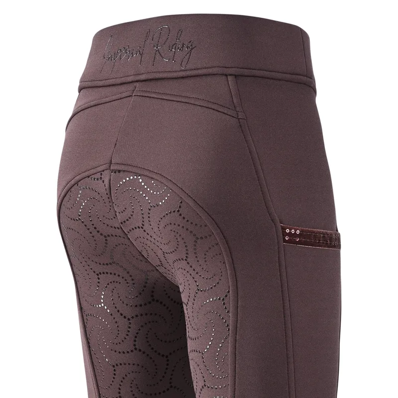 Imperial Riding Kids Teddy Full Grip Tights - Chocolate-3
