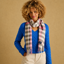 Joules Ladies Langtree Scarf - Pink/Grey Gingham