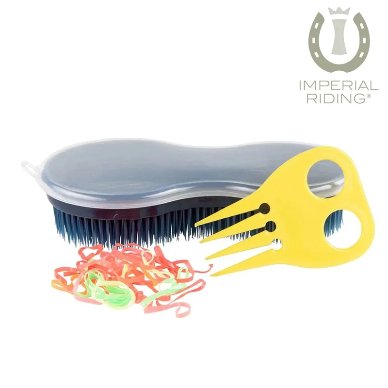 Imperial Riding Perfection Brush and Bands - Navy