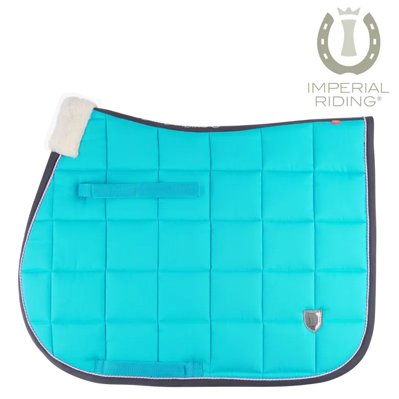 Imperial Riding Special Program Base Saddlepad - Turquoise/Grey