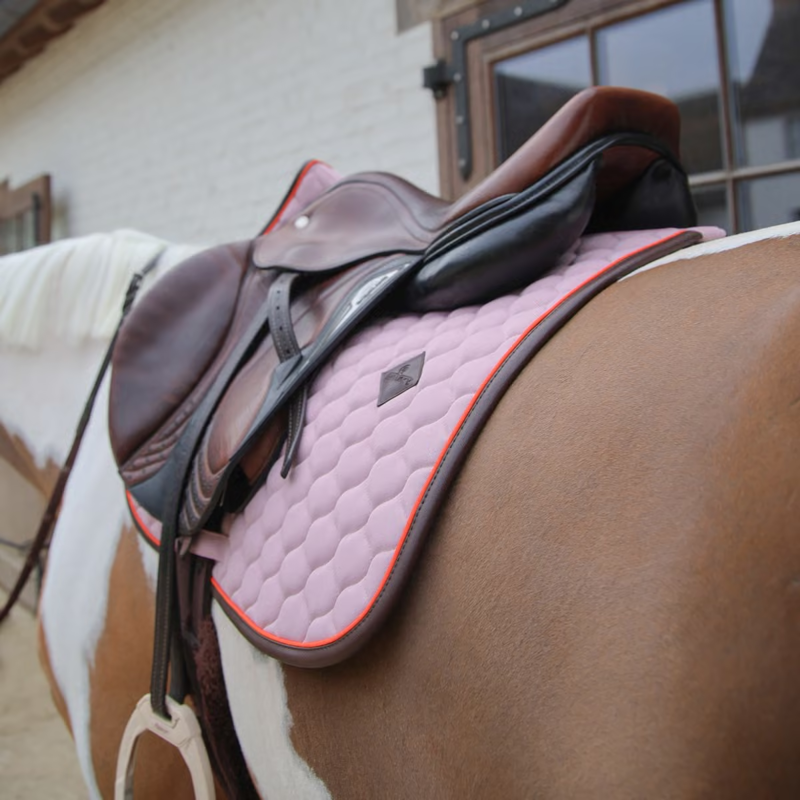 Kentucky Onion Quilt Neon Leather Jumping Saddlepad Full - Lavender-1
