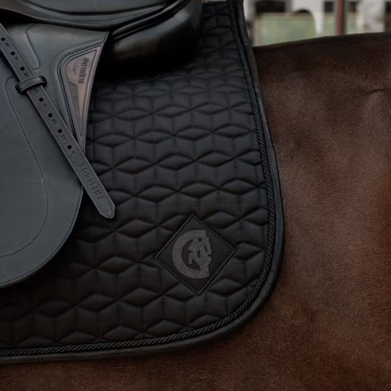 Kentucky Glitter Sparkling Dressage Saddlepad Full - Black-2