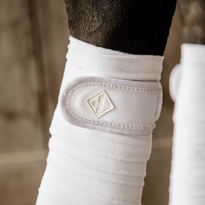 Kentucky Pearls Polar Fleece Bandages - White-1
