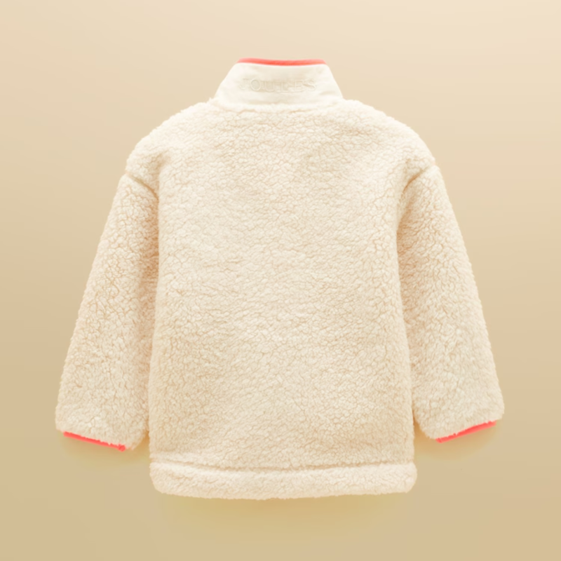 Joules Girls' Tilly Full Zip Fleece - Cream-1