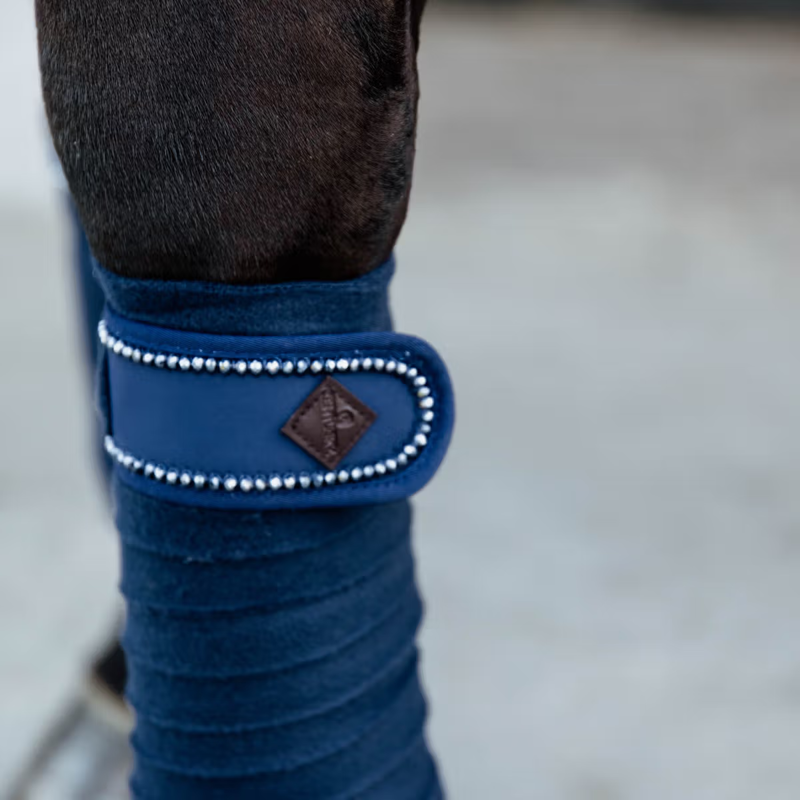 Kentucky Pearls Polar Fleece Bandages - Navy-1