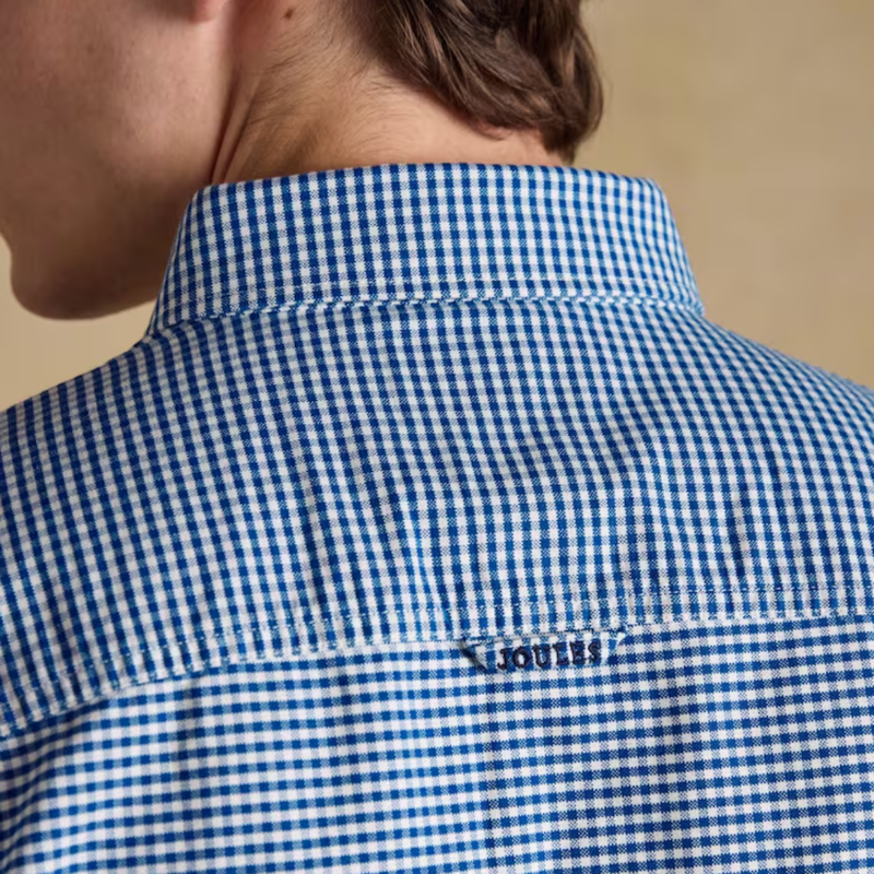 Joules Men's Oxford Gingham Classic Fit Shirt - Navy Check-5