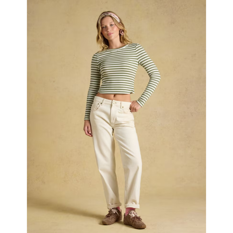 Joules Ladies Sophie T-Shirt - Khaki Green-4
