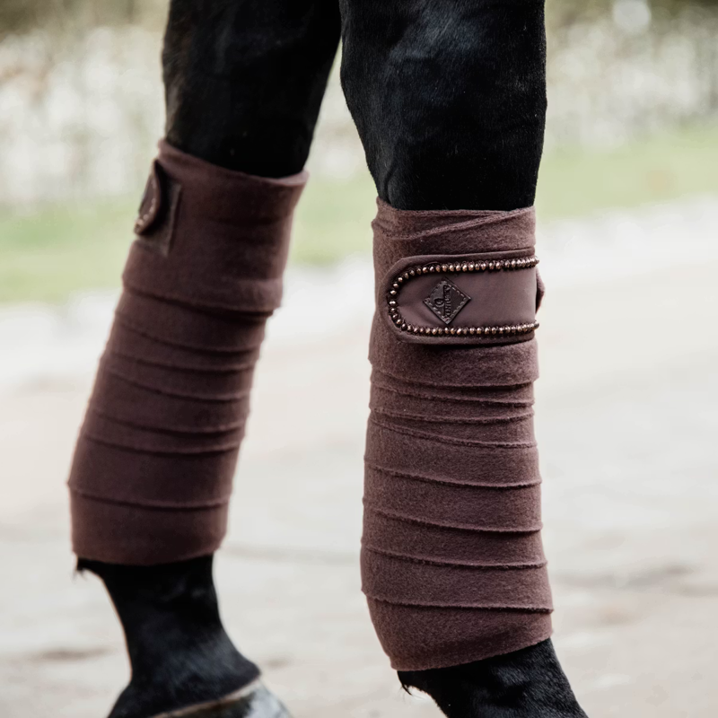 Kentucky Pearls Polar Fleece Bandages - Brown-1