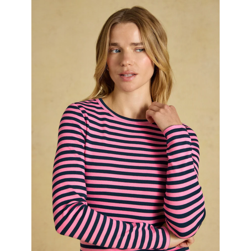 Joules Ladies Sophie T-Shirt - Navy/Pink-1