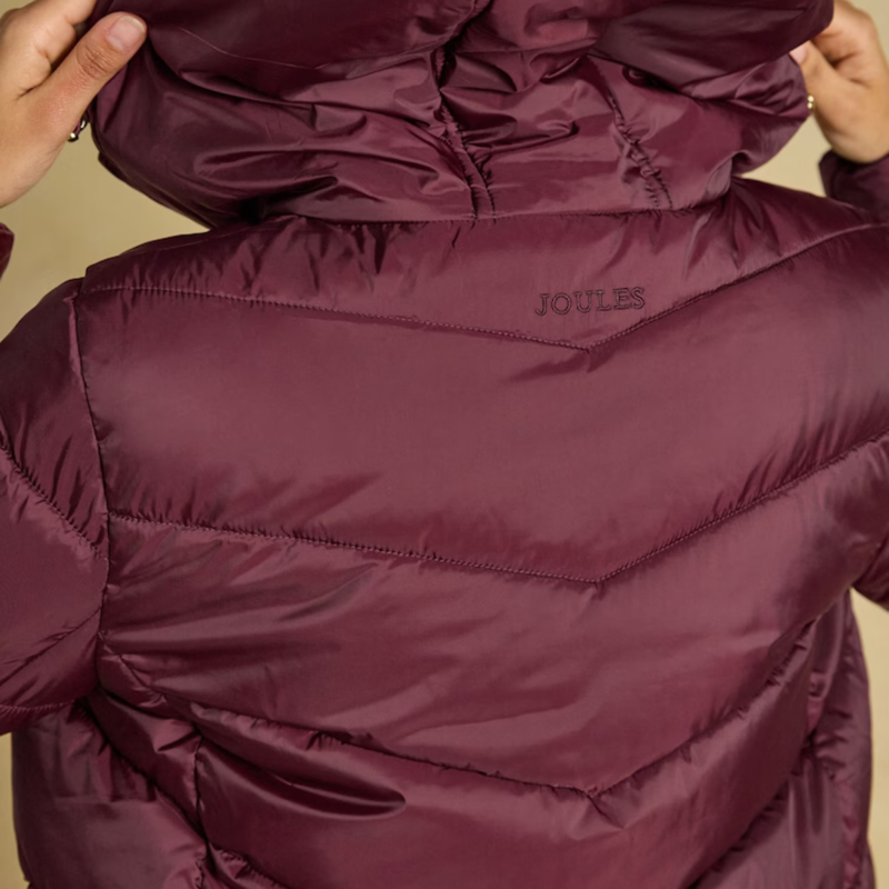 Joules Ladies Moorsdale Coat - Port-5