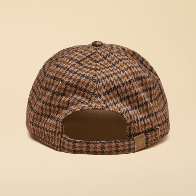 Joules Ladies Perry Baseball Hat - Neutral Houndstooth Jersey-1