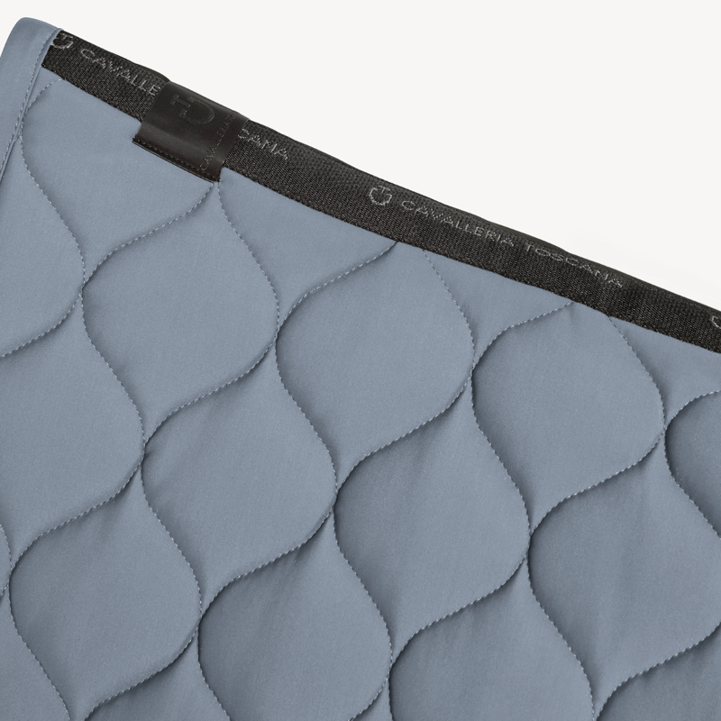 Cavalleria Toscana New Circular Quilted Jersey Jumping Saddlepad - Windward Blue-1