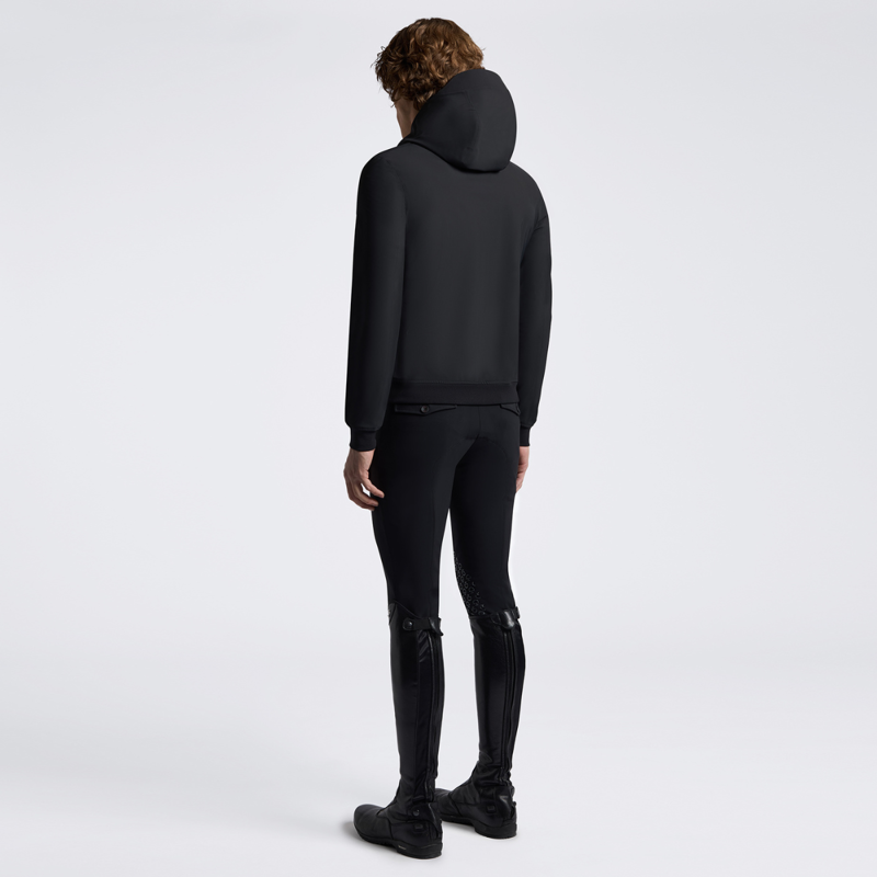 Cavalleria Toscana Men's Thermal Hooded Performance Softshell Jacket - Black-2