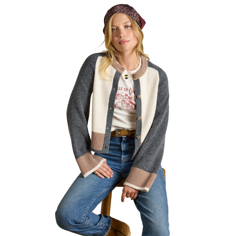Joules Ladies Nora Cardigan - Brown-1