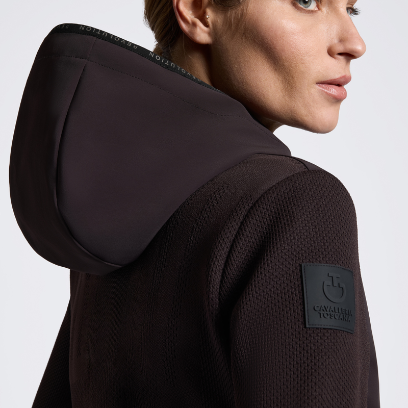 Cavalleria Toscana Women's R-EVO Tech Knit Softshell Jacket- Espresso-1