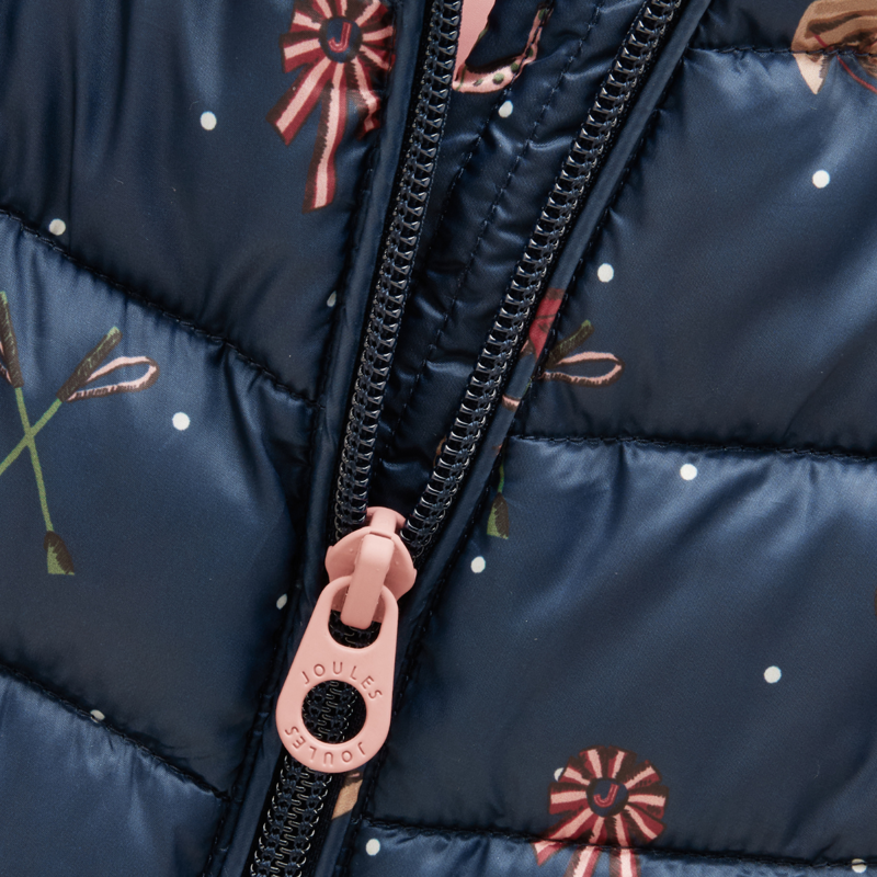 Joules Girls' Cairn Coat - Navy Horse-2