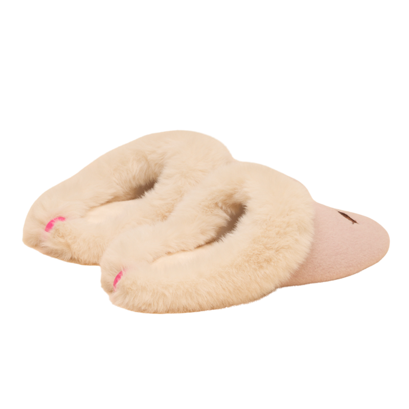 Joules Ladies Slippet Luxe Slippers - Pink Dog-1