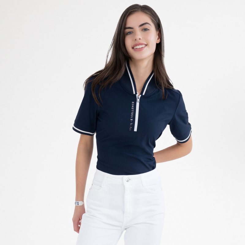 HV Polo Ladies Novella Polo Shirt - Navy-1