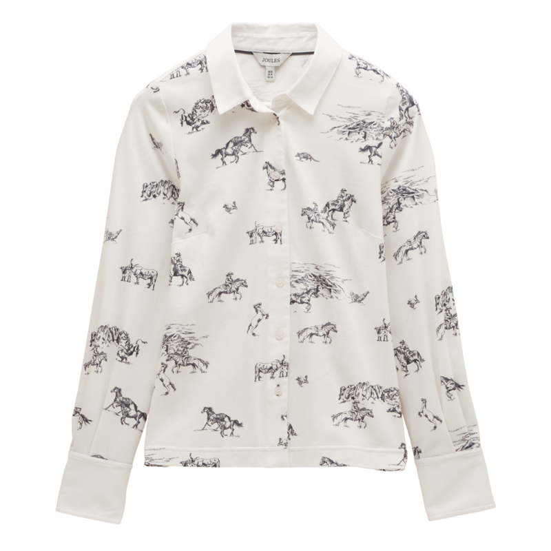 Joules Ladies Charlotte Shirt - White Western-3