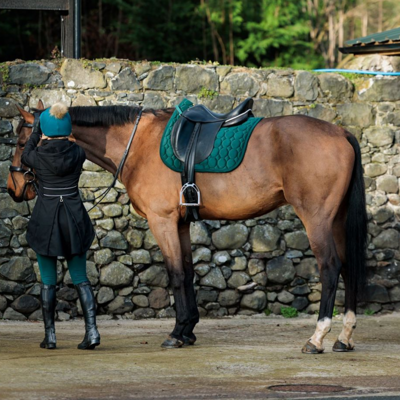 Cameo Suede GP/Jump Saddlepad - Evergreen-1
