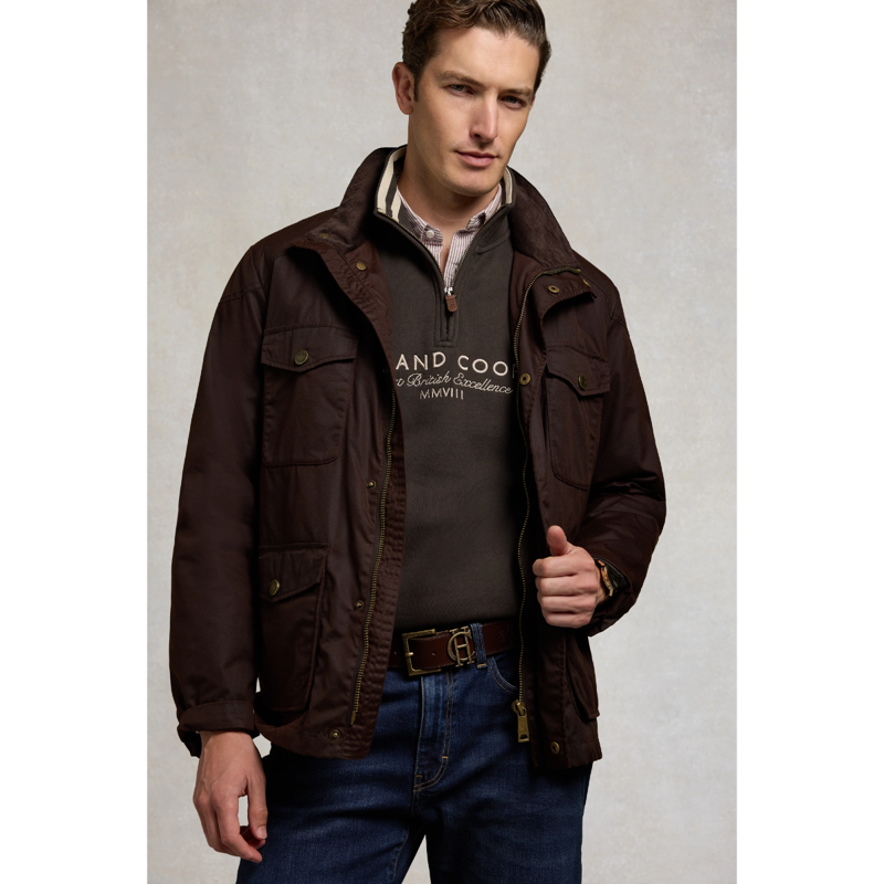 Holland Cooper Men's Heritage Quarter Zip Sweat - Bournville-2