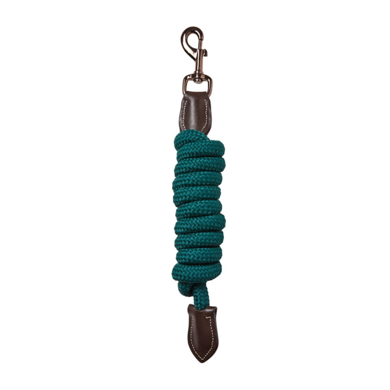 Cameo Rope Leather Headcollar and Leadrope - Evergreen-1