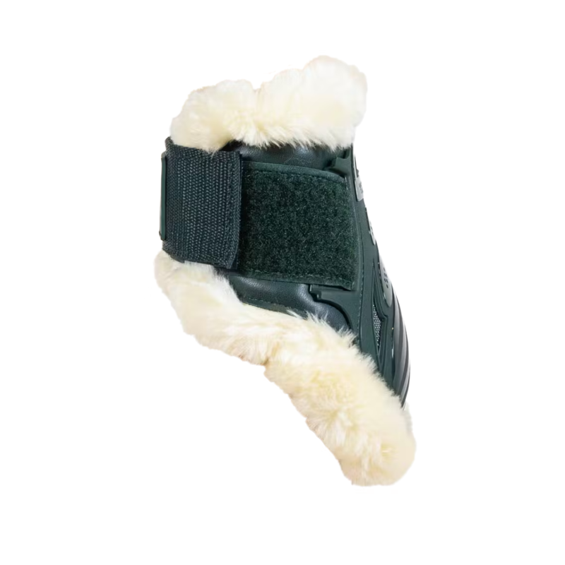 Kentucky Vegan Sheepskin Young Horse Fetlock Boots - Dark Green-1