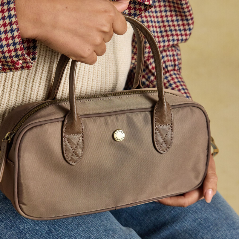 Joules East West Zip Crossbody Bag - Mocha-2