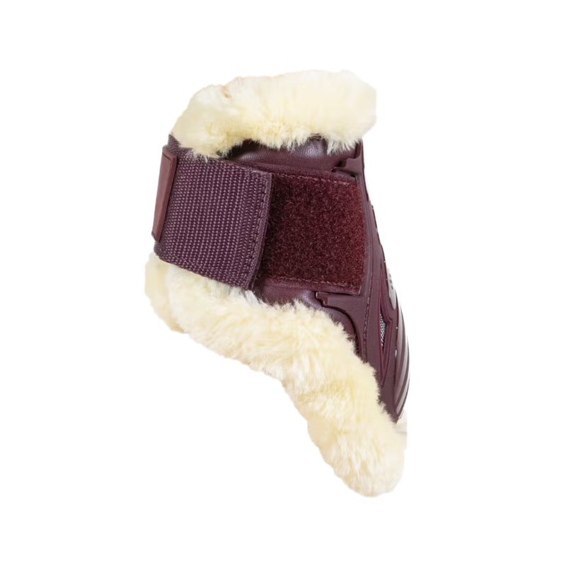 Kentucky Vegan Sheepskin Young Horse Fetlock Boots - Bordeaux-1