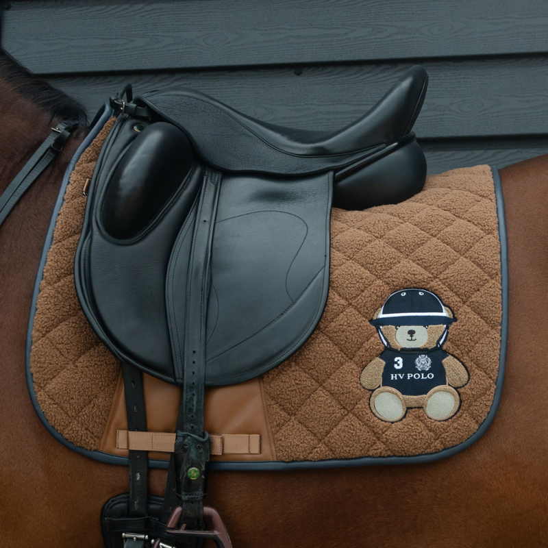 HV Polo Teddy Dressage Saddlepad Full - Camel-1