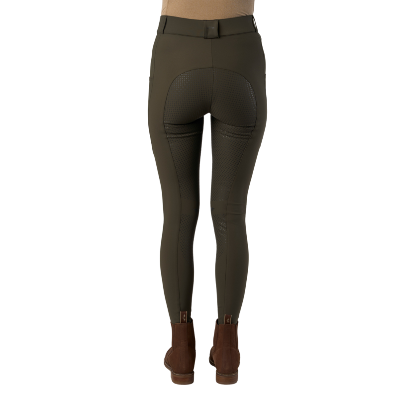 HV Polo Ladies Femmy Full Grip Riding Breeches - Forest Green-4